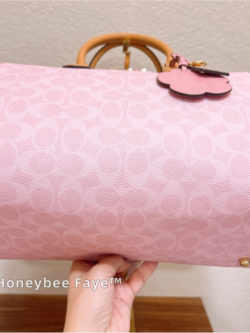 NWT Coach CEA19 Rowan Large Satchel Bag In Signature Canvas With Charms 🌸 🌸 - Picture 8 of 14